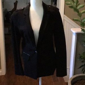 White House Black Market Black knit dress jacket
